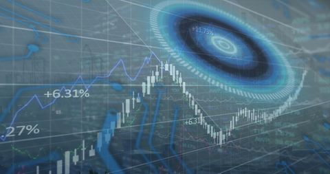 Digital Stock Market Analysis with Cityscape Background - Download Free Stock Images Pikwizard.com