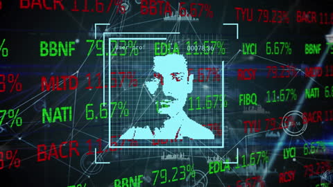 Digital Portraits and Stock Market Data Animation