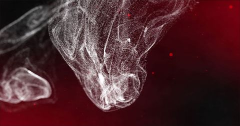 Abstract glowing particles and waves in motion