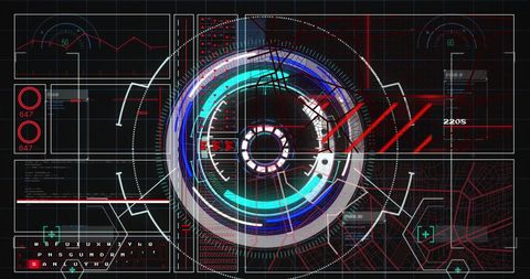 Futuristic Digital Interface with Abstract Graphical Elements - Download Free Stock Images Pikwizard.com