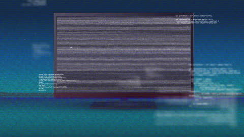 Abstract Data Screen with Digital Interference Effects