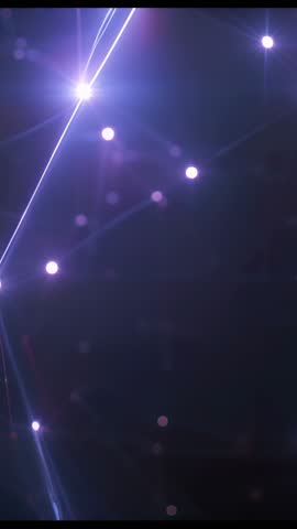 Pulsing Neon Nodes Forming Futuristic Network Lines Vertical Loop for Tech Visuals