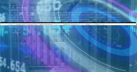 Futuristic Digital Interface with Binary Code Overlay - Download Free Stock Images Pikwizard.com