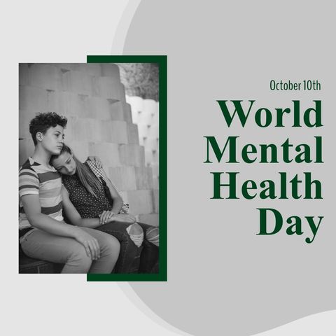 Couple Comforting Each Other for World Mental Health Day Message - Download Free Stock Templates Pikwizard.com