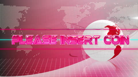 Retro Gaming Insert Coin Graphic Vintage Arcade Interface