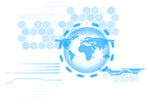 Transparent Blue Digital Earth with Hexagonal Patterns - Download Free Stock Videos Pikwizard.com