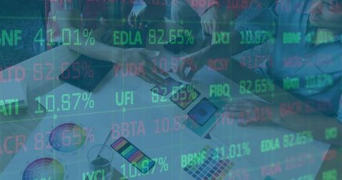 Design team collaboration with data and color swatches