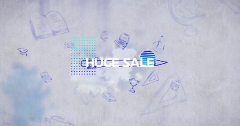 Education-Themed Huge Sale Promotion Banner with School Icons - Download Free Stock Images Pikwizard.com