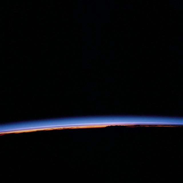 STS006-46-617 (4-9 April 1983) --- This view of sunset over the Amazon Basin was photographed with a 35mm camera from the Earth-orbiting space shuttle Challenger. The reusable vehicle was making its first trip into space and carried a crew of astronauts Paul J. Weitz, Karol J. Bobko, F. Story Musgrave and Donald H. Peterson. Photo credit: NASA