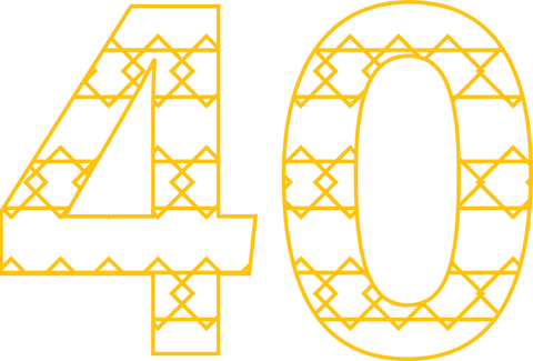 Festive Yellow 40 with Pattern on Transparent Background - Download Free Stock Videos Pikwizard.com