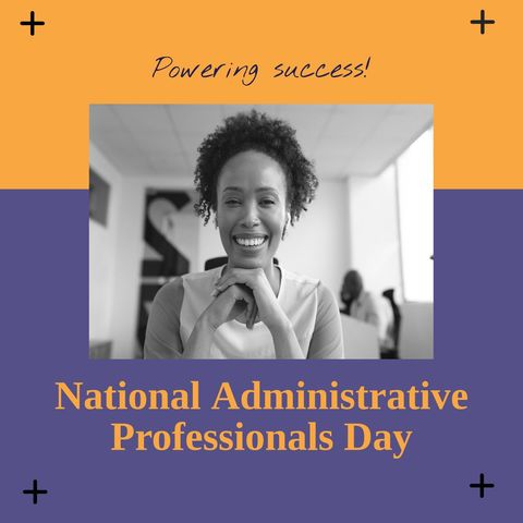 Celebrating National Administrative Professionals Day with Smiling Colleague - Download Free Stock Templates Pikwizard.com