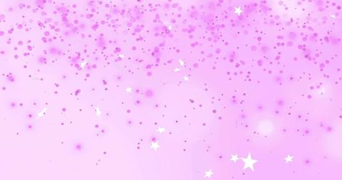 Pastel pink sparkle background with white stars and purple bokeh confetti gradient