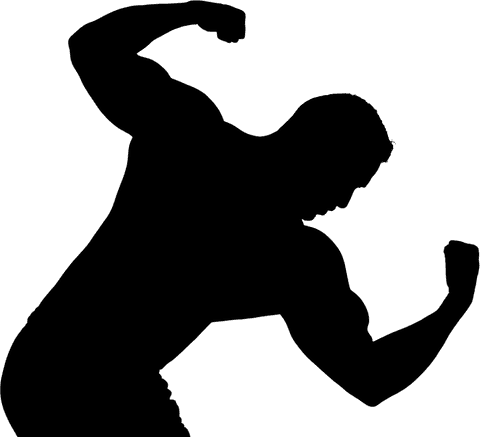 Muscular Sportsman Silhouette on Transparent Background - Download Free Stock Videos Pikwizard.com
