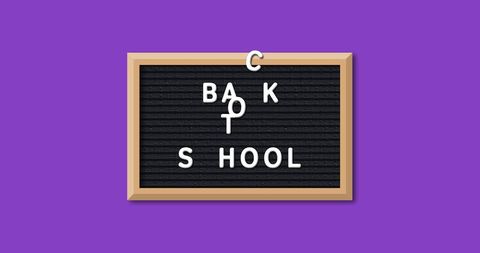 Creative back to school letters on noticeboard