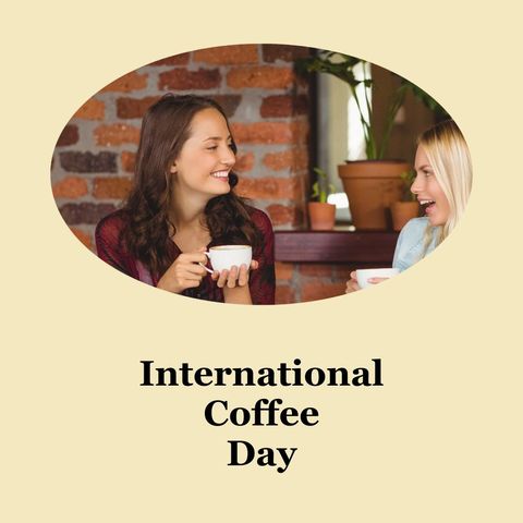 international coffee day celebration with friends at a café - Download Free Stock Templates Pikwizard.com