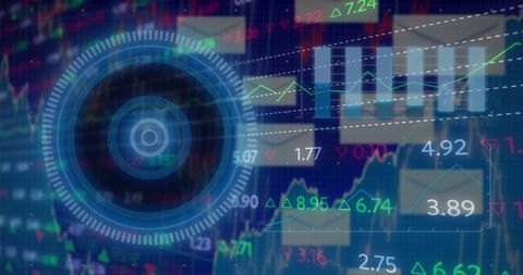 Futuristic Data Processing and Virtual Business Finance - Download Free Stock Images Pikwizard.com