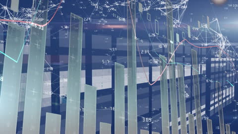 Futuristic Data Processing with Overlaid Graphs in Virtual Landscape