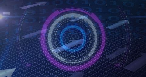 Futuristic Digital Interface with Abstract Binary Code - Download Free Stock Images Pikwizard.com