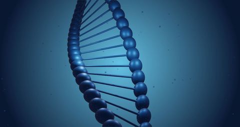 Abstract dna strand with blue contemporary design