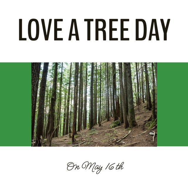 Celebrating Love A Tree Day with Peaceful Forest Scenery - Download Free Stock Templates Pikwizard.com