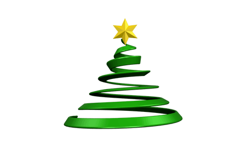 Digitally Rendered Tilting Christmas Tree on Transparent Background - Download Free Stock Videos Pikwizard.com