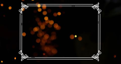 Abstract bokeh with elegant white frame