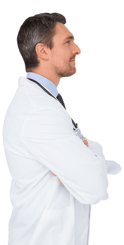 confident male doctor in white coat transparent background - Download Free Stock Videos Pikwizard.com