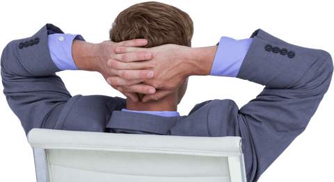 Transparent Relaxed Businessman Sitting Comfortably on Chair - Download Free Stock Videos Pikwizard.com