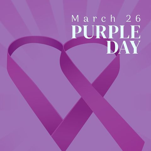 Purple Day Epilepsy Awareness with Ribbon Symbol - Download Free Stock Templates Pikwizard.com