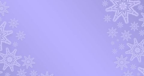 Snowflakes Create Delicate Winter Border with Soft Purple Background