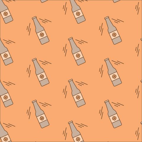 seamless bottle pattern on transparent and orange background design - Download Free Stock Videos Pikwizard.com