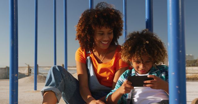 Mother and Child Spending Quality Time on Playground - Download Free Stock Images Pikwizard.com