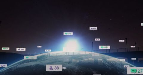 Global Social Media Engagement Over Virtual Earth