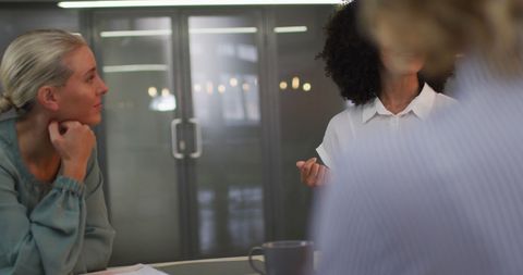 Collaborative business meeting in modern office