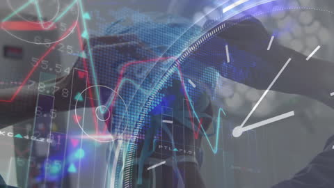 Surgeon Analyzing Digital Data in Operating Room