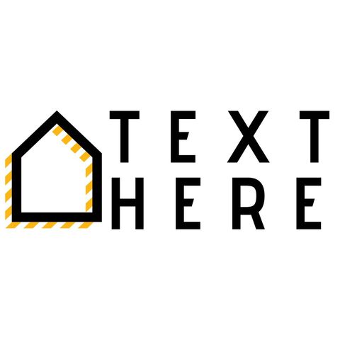 Customizable Construction Logo with House Outline and Text Placeholder - Download Free Stock Templates Pikwizard.com