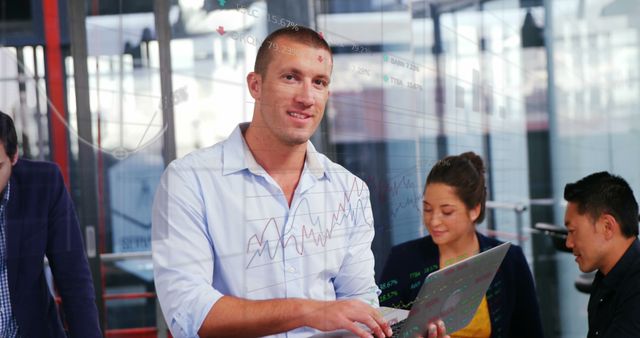 Professional Team Analyzing Data on Transparent Screen in Modern Office - Download Free Stock Images Pikwizard.com