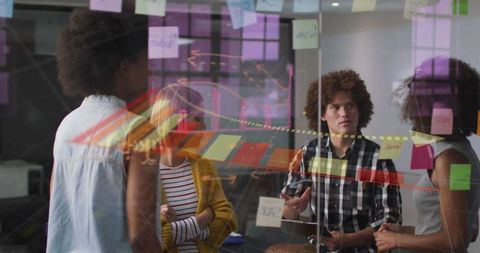 Young Professionals Collaborating Over Market Analysis