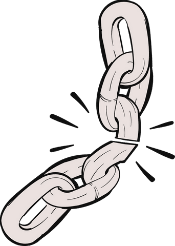 broken metal chain link on transparent background symbolizing weakness - Download Free Stock Videos Pikwizard.com