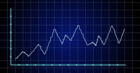 Dynamic Financial Graph with Wavy Data Line over Navy Background - Download Free Stock Images Pikwizard.com