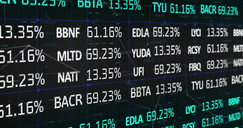 Dynamic Stock Market Display with Financial Data Movement