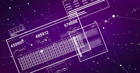 Futuristic Data Processing on Computer Screens with Digital Interface - Download Free Stock Images Pikwizard.com