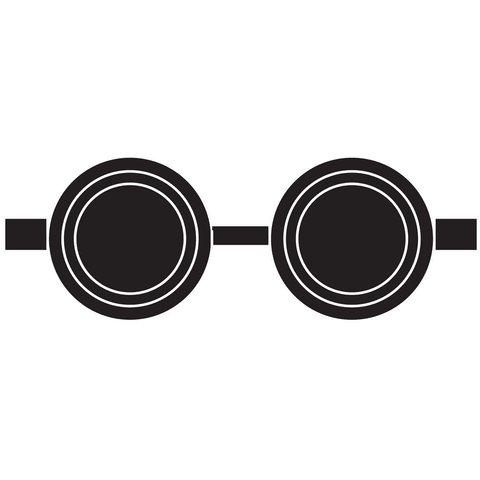 Retro Circular Sunglasses Symbol on Transparent Background - Download Free Stock Videos Pikwizard.com