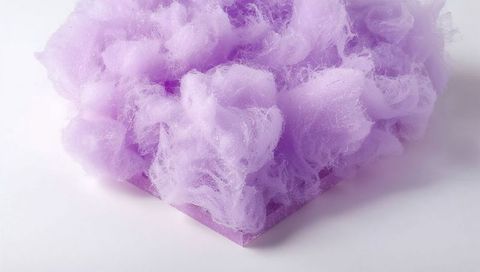 Lavender Cotton Candy Cloud on Purple Base Abstract Texture for Sweet, Dreamy Design