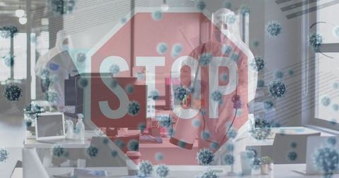 Decontamination efforts blocking viral threats in workspace
