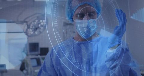 Futuristic Surgery with Digital Interface in Operating Room