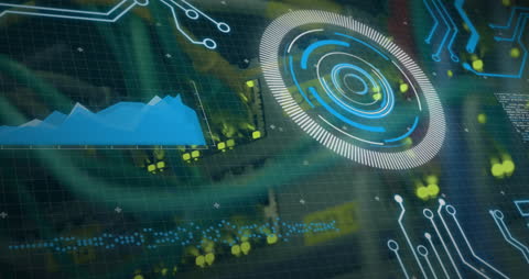 Digital Data Visualization with Futuristic Graph Interface