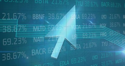 futuristic digital cursor interacting with stock market data - Download Free Stock Images Pikwizard.com