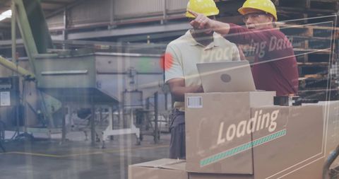 Warehouse Staff Utilizing Technology for Efficient Logistics Management - Download Free Stock Images Pikwizard.com