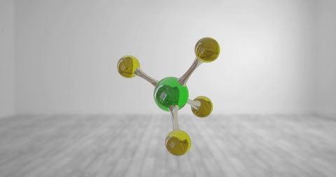 Molecular Structure Representation on Grey Baleckground